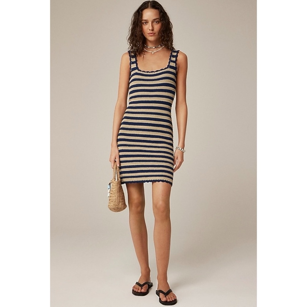 J. Crew Scallop-Trim Sweater Dress - Size XXL